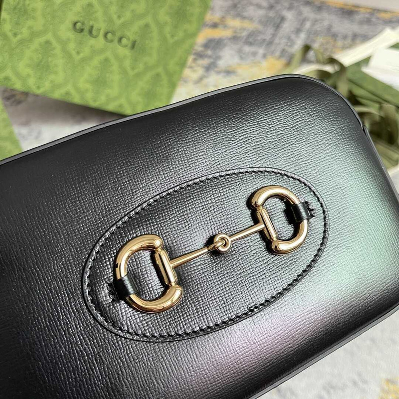 G*u*i horsebit 1955 small shoulder bag black