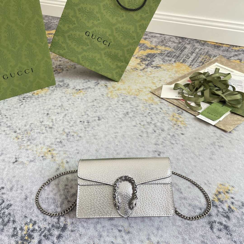 g*u*i dionysus gg S*per mini bag silver