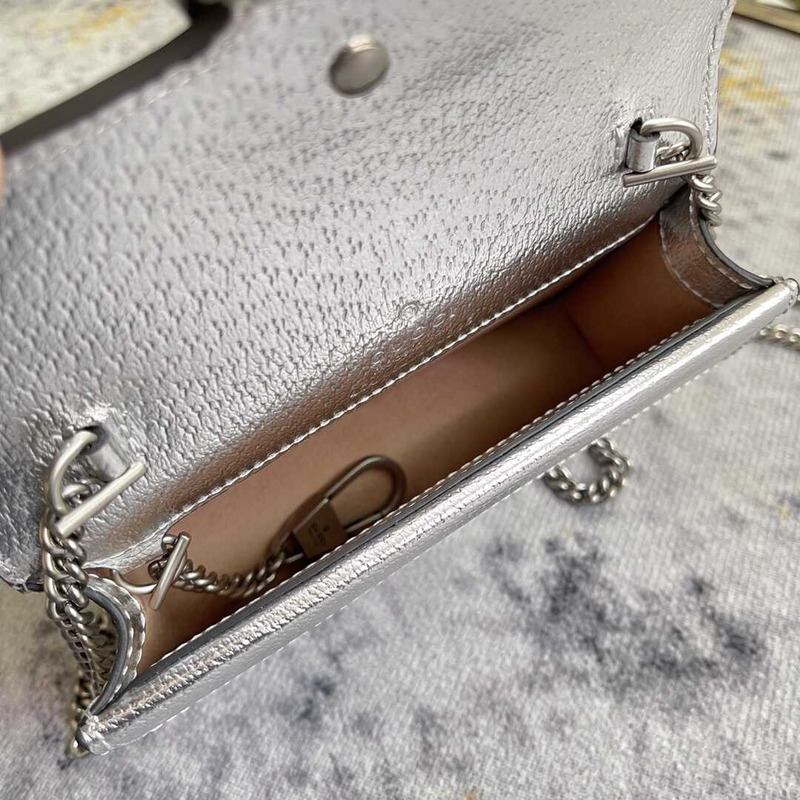 g*u*i dionysus gg S*per mini bag silver