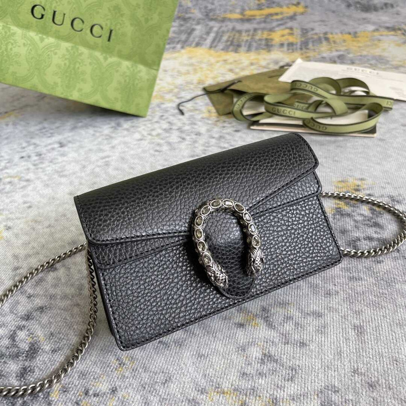 g*u*i dionysus gg S*per mini bag black