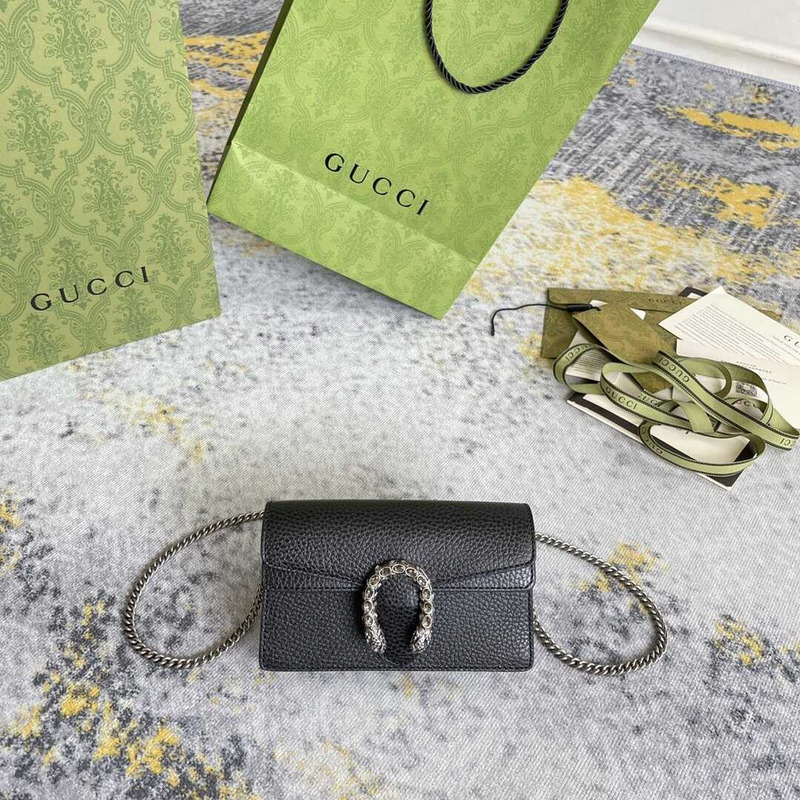 g*u*i dionysus gg S*per mini bag black