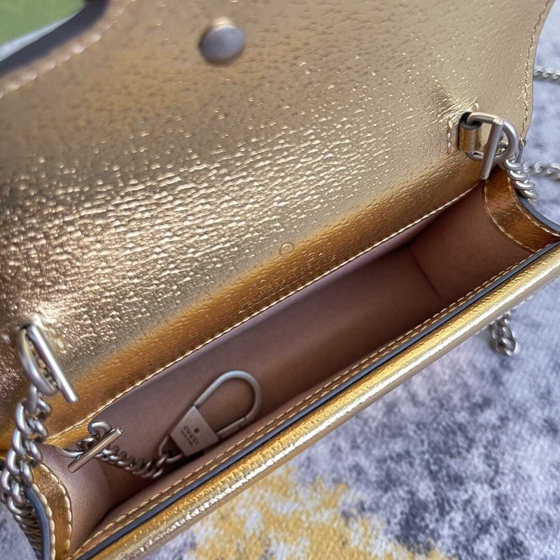 g*u*i dionysus gg S*per mini bag gold