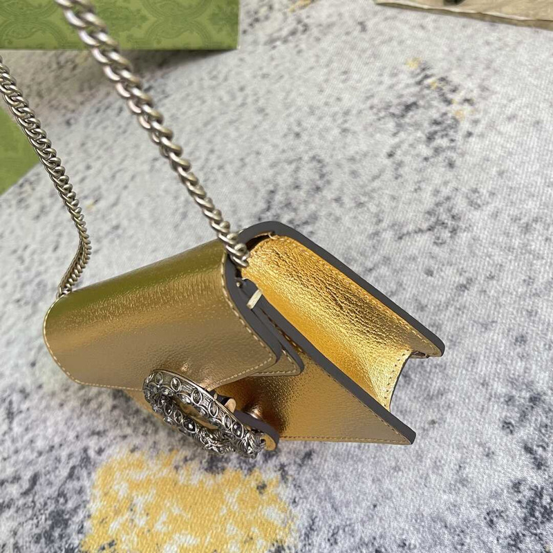 g*u*i dionysus gg S*per mini bag gold