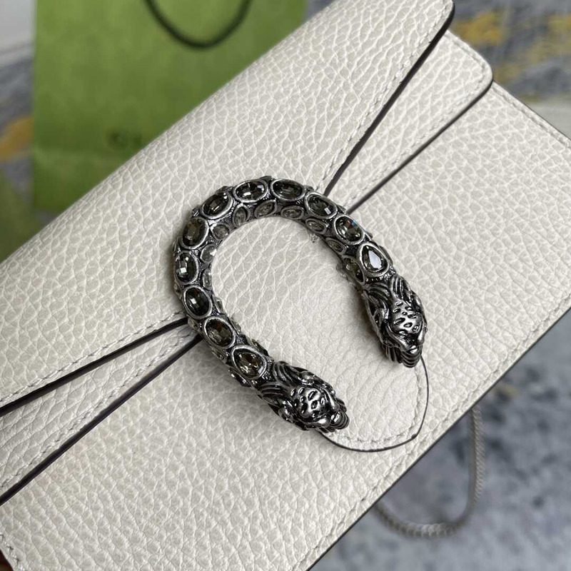 g*u*i dionysus gg S*per mini bag white