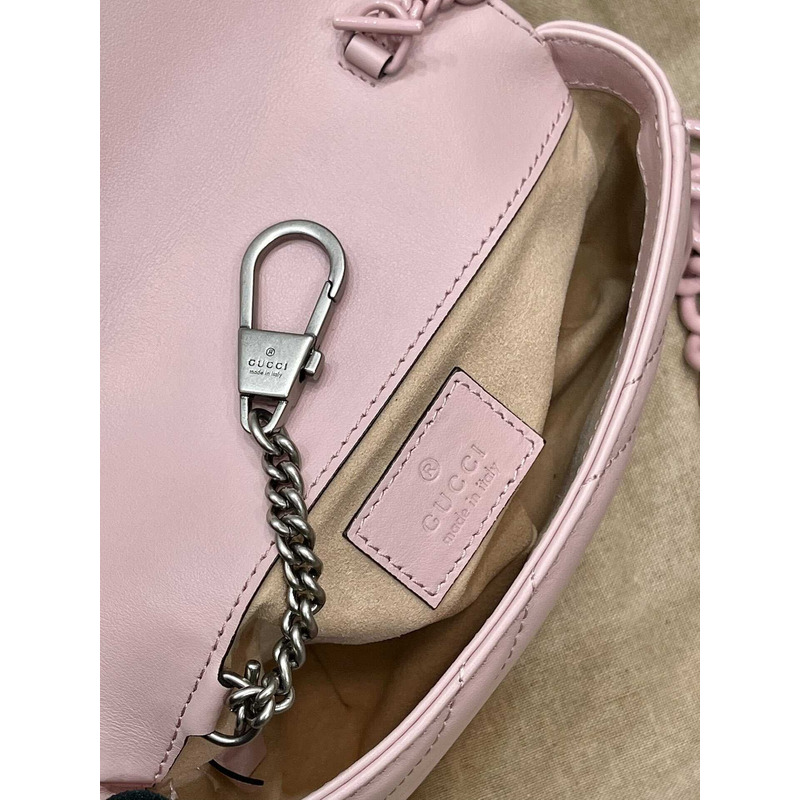 G*u*i gg marmont series waist bag leather pink