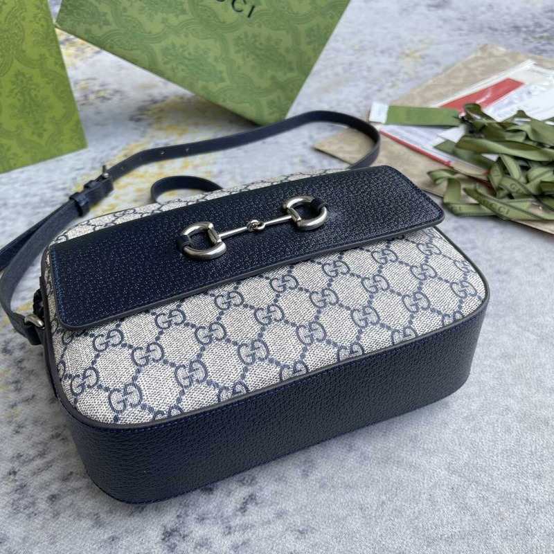 G*u*i horsebit 1955 schultertasche bag navy blue