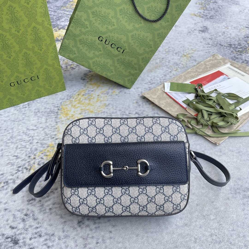 G*u*i horsebit 1955 schultertasche bag navy blue