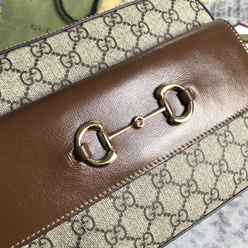 G*u*i horsebit 1955 schultertasche bag brown