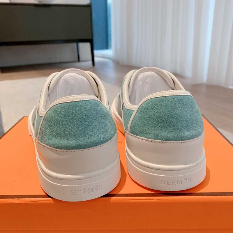 H**mes get sneaker canvas and calfskin blue