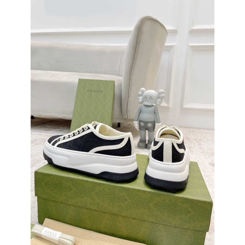 G*u*i gg printed thick-soled sneakers black