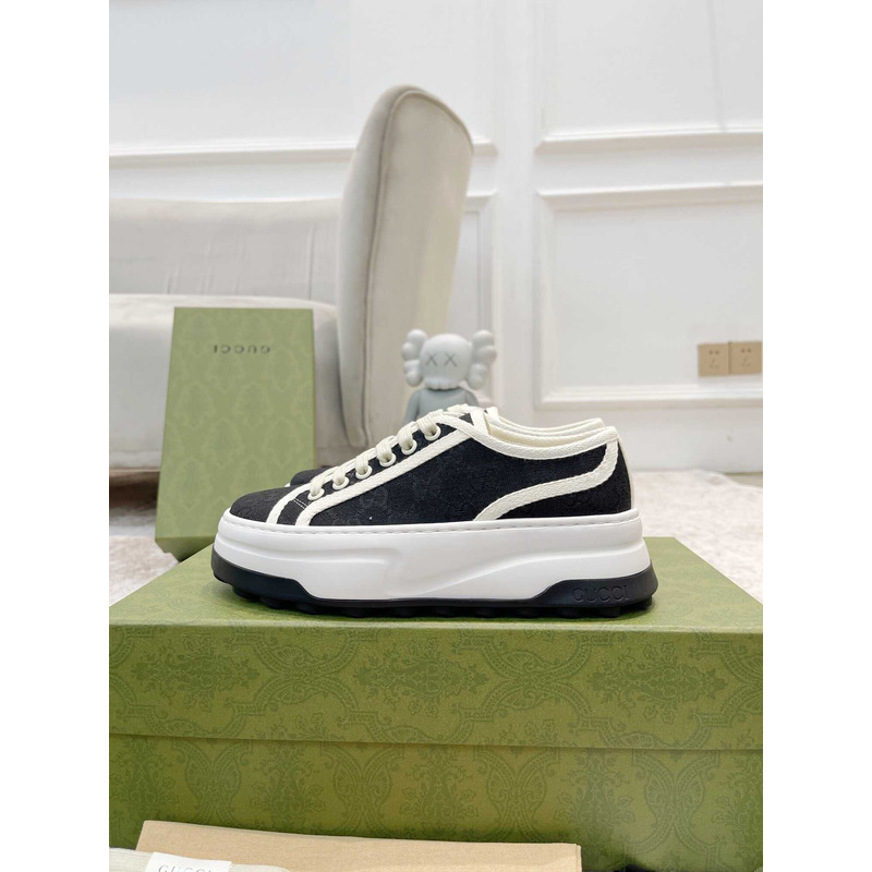 G*u*i gg printed thick-soled sneakers black