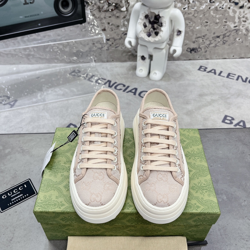 G*u*i gg printed thick-soled sneakers pink