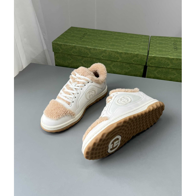 G*u*i mac80 merino wool sneakers off white and brown