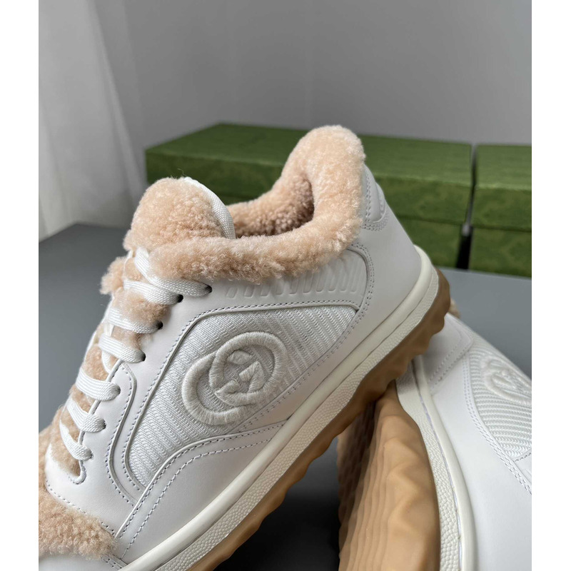 G*u*i mac80 merino wool sneakers off white and brown