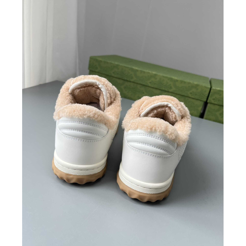 G*u*i mac80 merino wool sneakers off white and brown