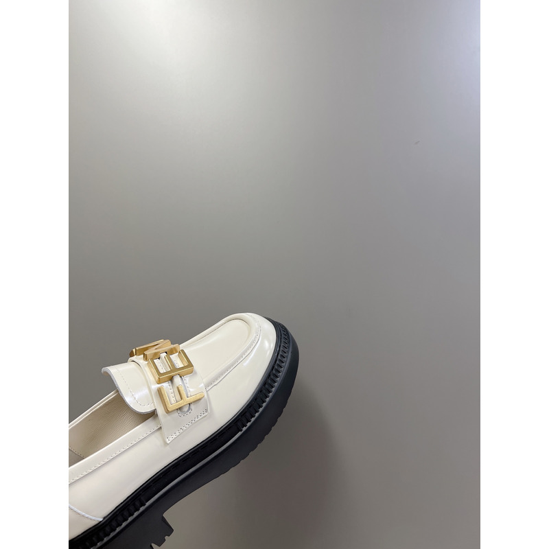 F**di new thick-soled martin boots white