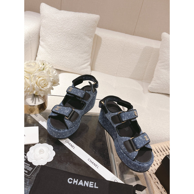 Ch*el dad sandals cloth sandal dark blue