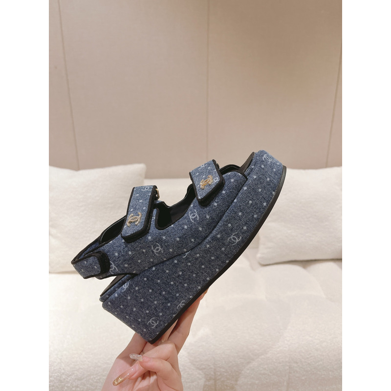 Ch*el dad sandals cloth sandal dark blue
