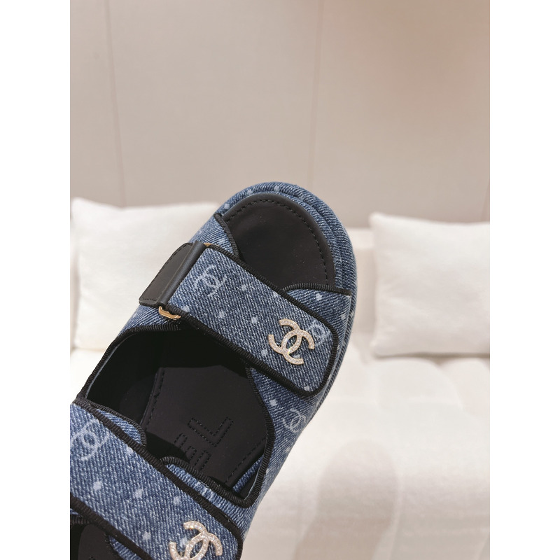 Ch*el dad sandals cloth sandal dark blue