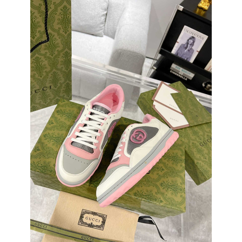 G*u*i mac80 sneakers off white gray and pink