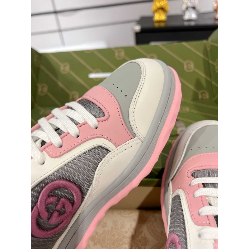 G*u*i mac80 sneakers off white gray and pink