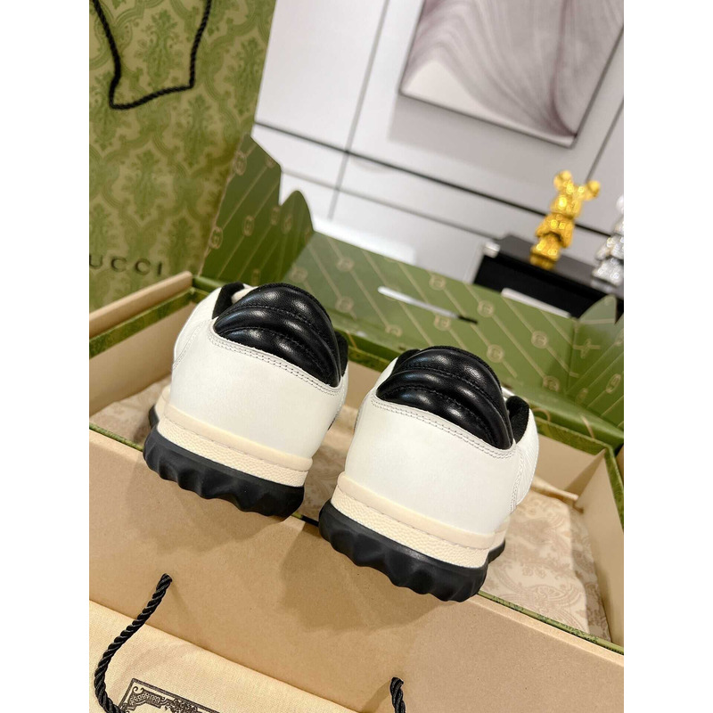 G*u*i mac80 sneakers off white and black fabric insert