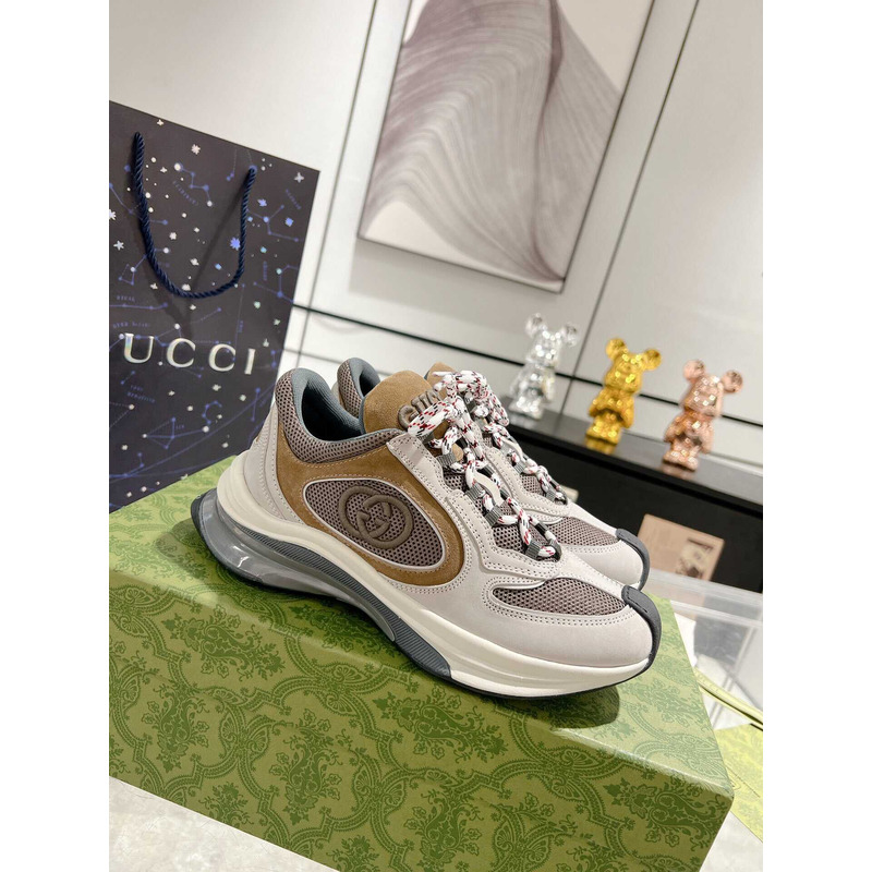 G*u*i run herrensneakers hellgraues and brauner