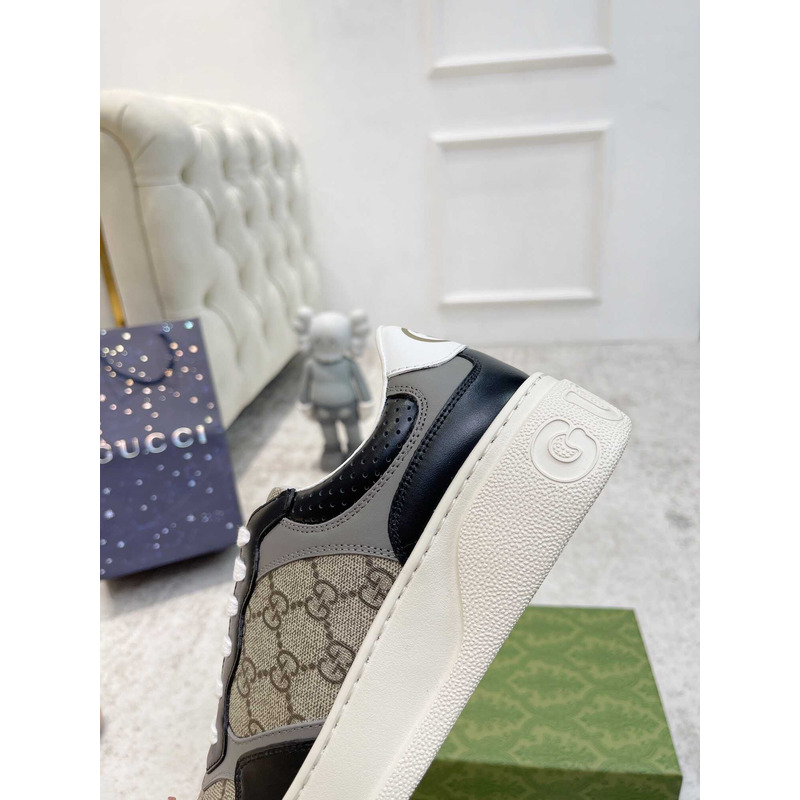 g*u*i damensneaker mit gg black  und grauer gg S*p*e-canvas