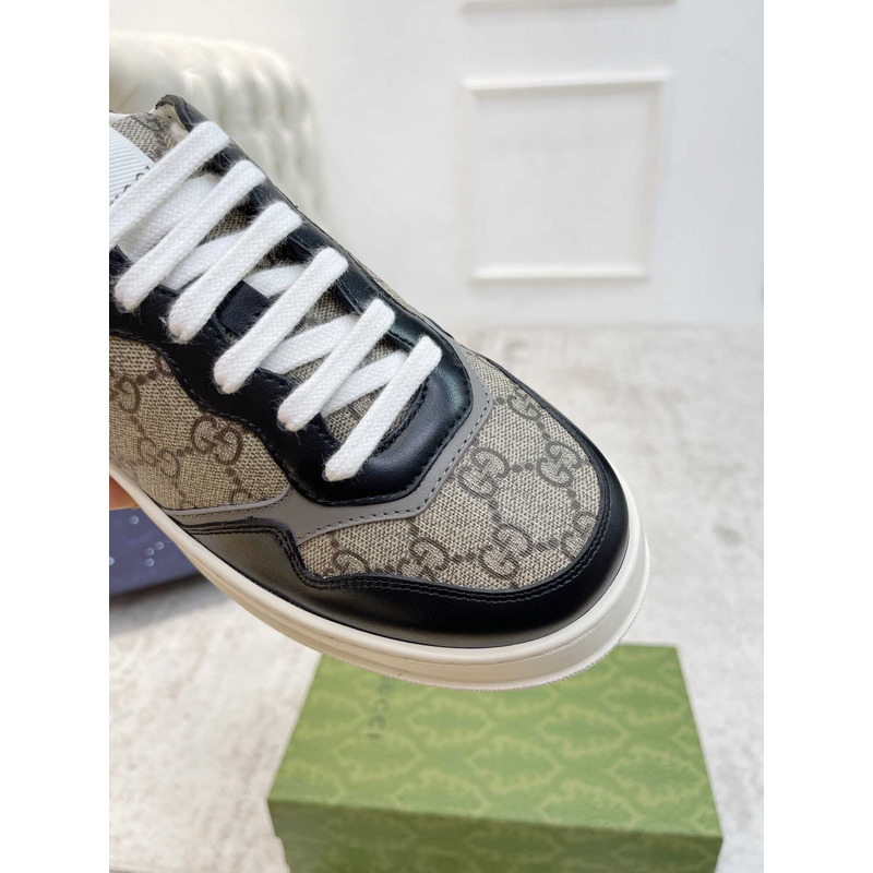 g*u*i damensneaker mit gg black  und grauer gg S*p*e-canvas