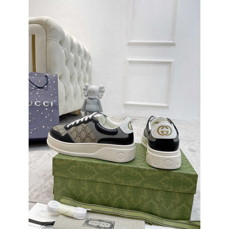 g*u*i damensneaker mit gg black  und grauer gg S*p*e-canvas