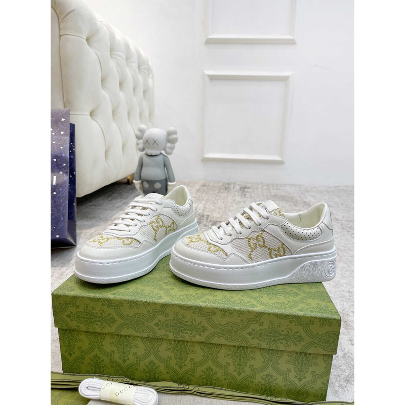 G*u*i damensneaker mit gg weißes