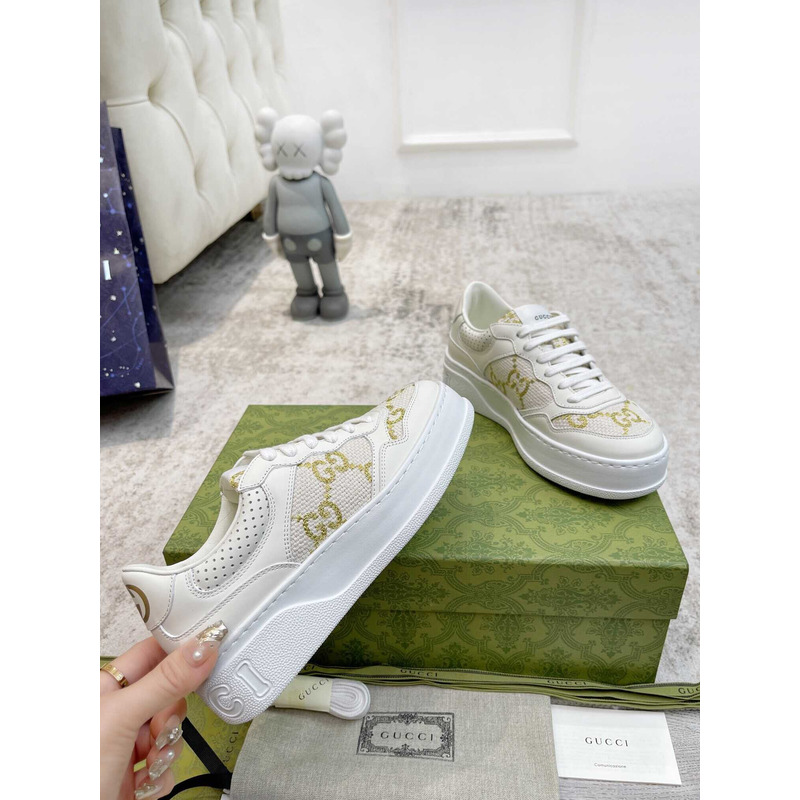 G*u*i damensneaker mit gg weißes