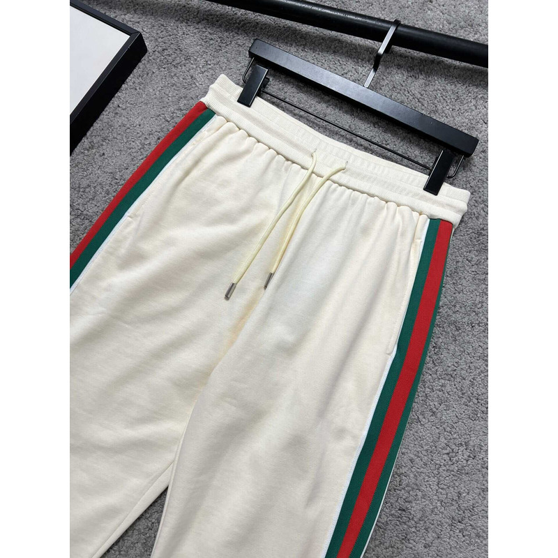 G*u*i jogginghose aus gg jerseyjacquard ivory