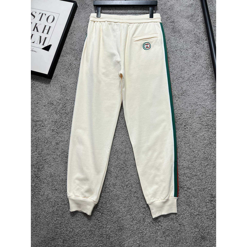 G*u*i jogginghose aus gg jerseyjacquard ivory