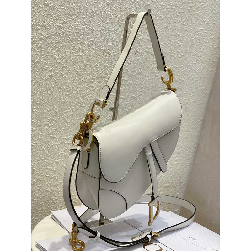 D*or saddle bag with strap dusty ivory