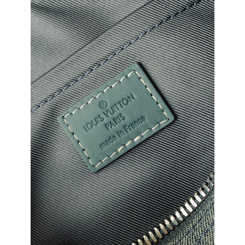 l**is V*t*n keepall bandouliere 25 monogram washed denim canvas