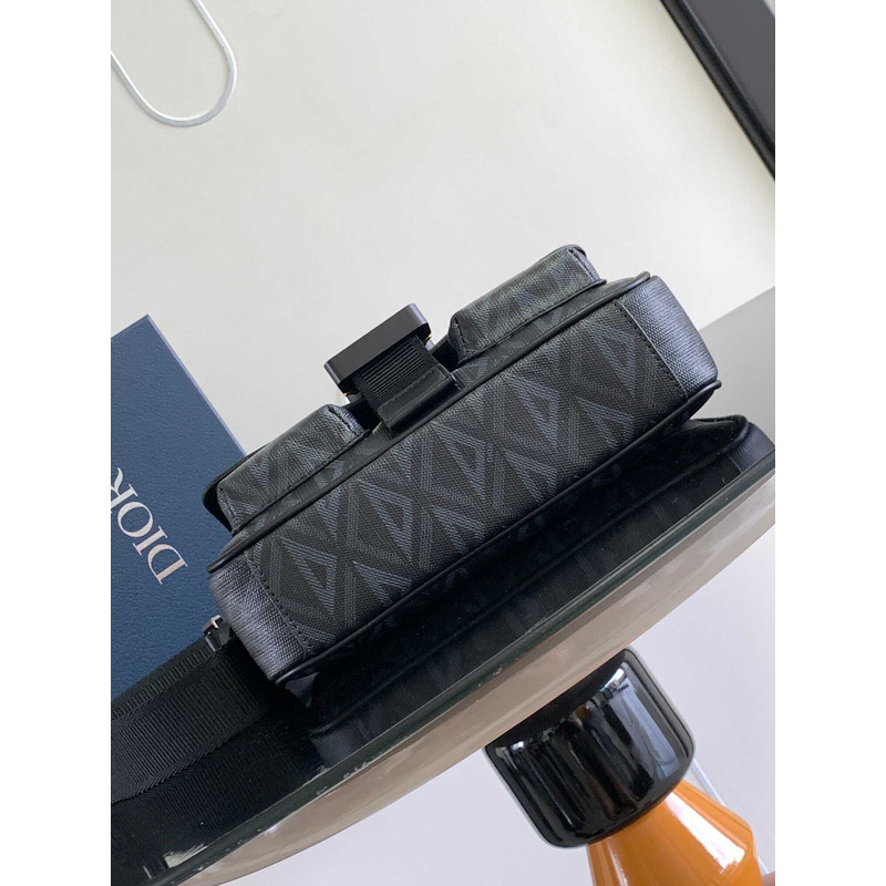 d*or hit the road bag with strap black cd Di*m*nd canvas