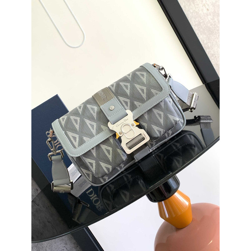 d*or hit the road bag with strap d*or gray cd Di*m*nd canvas