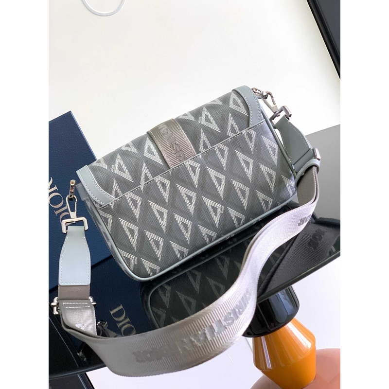 d*or hit the road bag with strap d*or gray cd Di*m*nd canvas