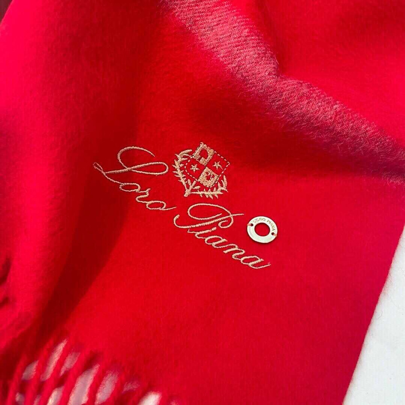 Loro piana Cashmere Scarf Red