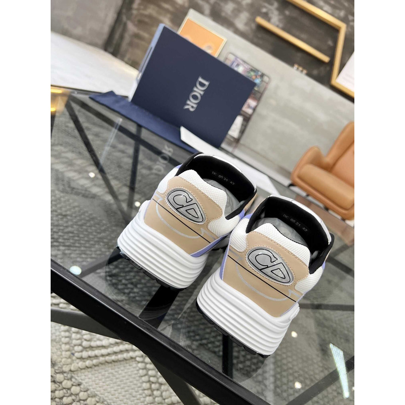 D*or b30 sneakers cream mesh and beige blue and gray technical fabric