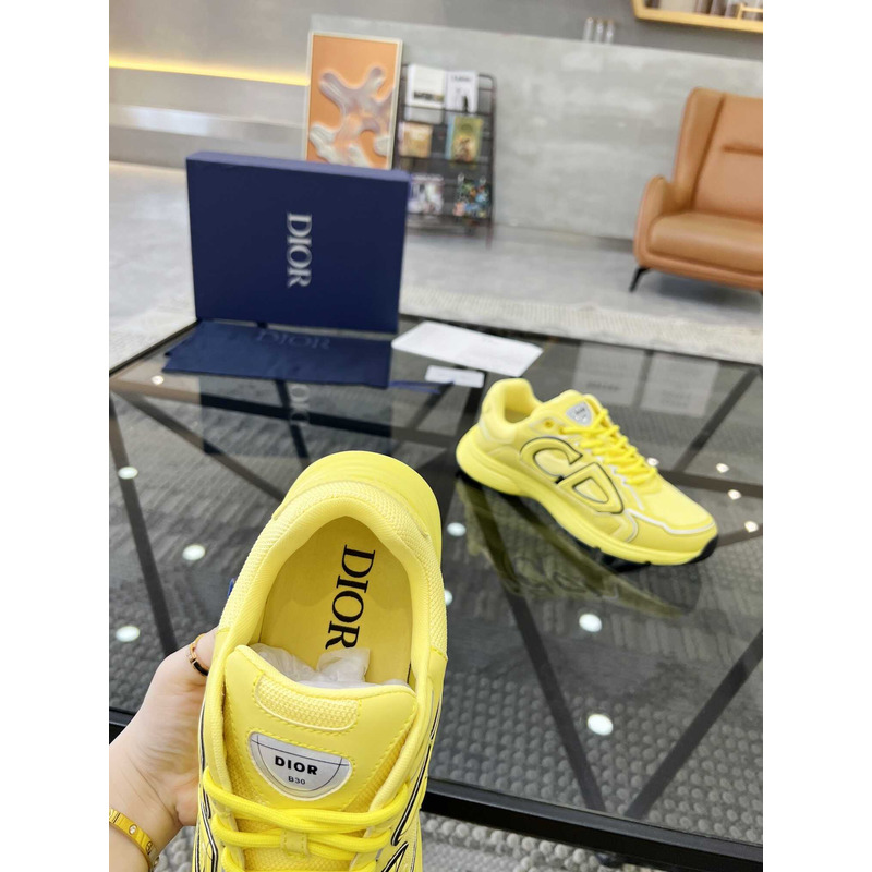 D*or b30 sneakers yellow mesh and yellow technical fabric