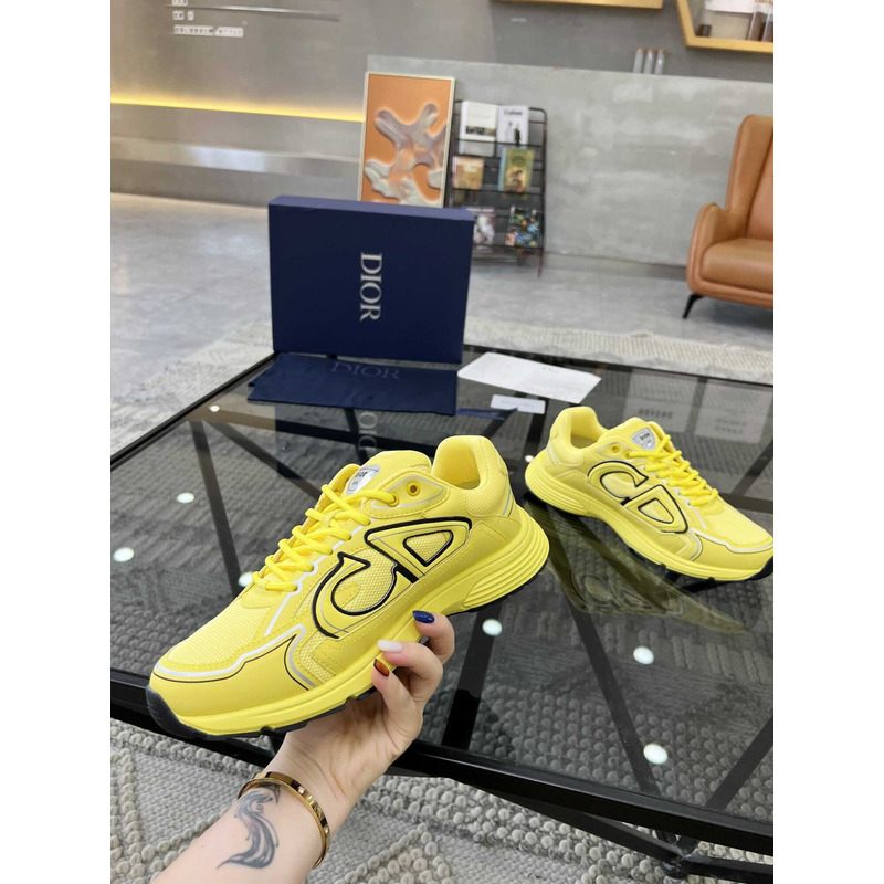 D*or b30 sneakers yellow mesh and yellow technical fabric