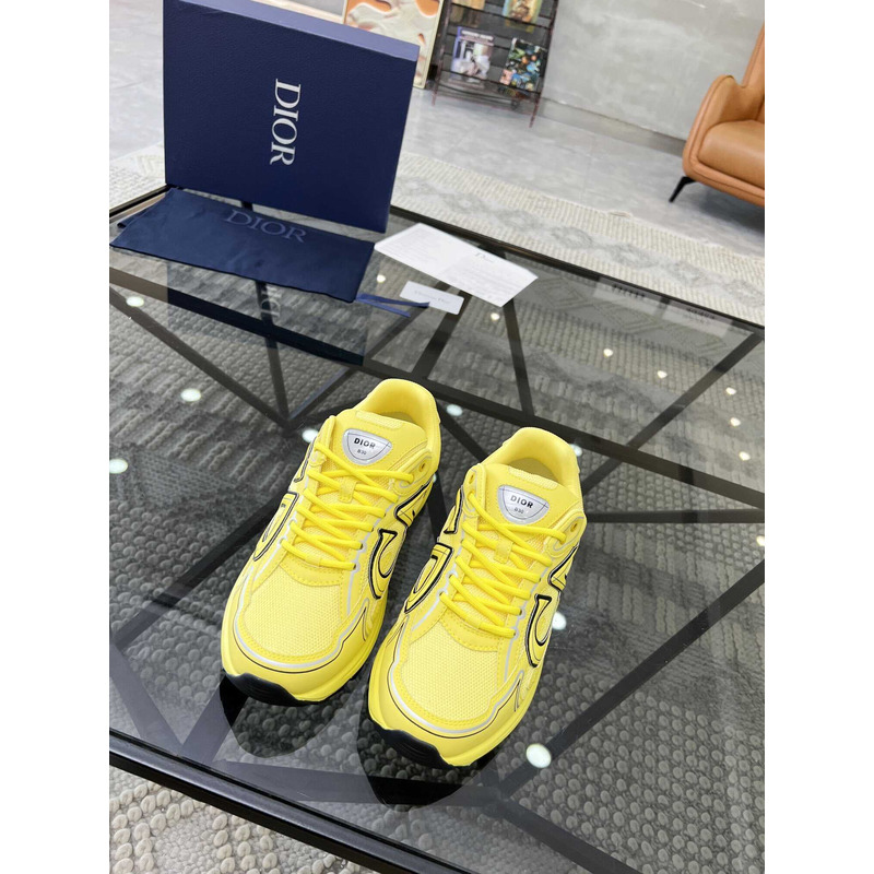 D*or b30 sneakers yellow mesh and yellow technical fabric