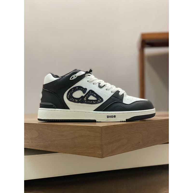 D*or b57 mid-top sneaker calfskin black