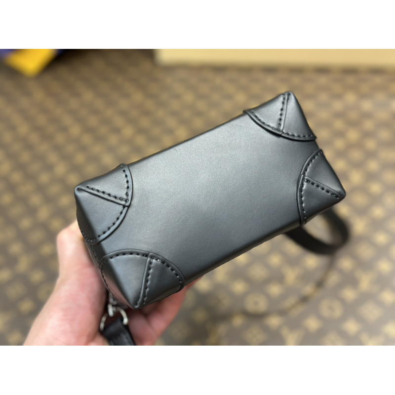 l**is V*t*n nano steamer monogram eclipse coated canvas black