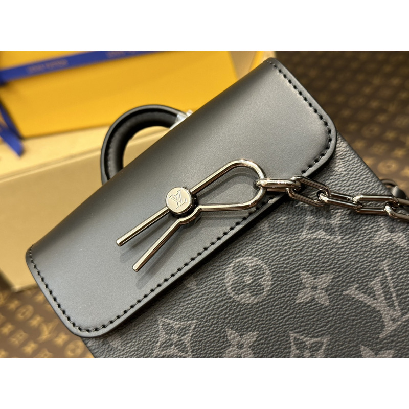 l**is V*t*n nano steamer monogram eclipse coated canvas black