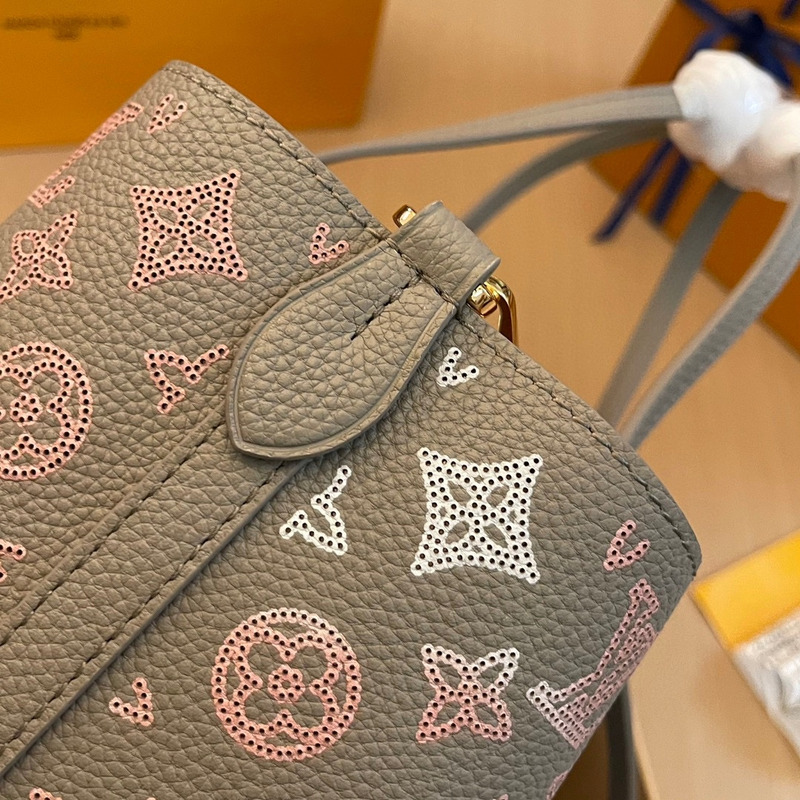 l**is V*t*n flight mode blossom mm mahina perforated calfskin leather gray/pink