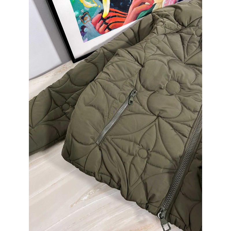 l**is V*t*nlvse quilted hoodie navy green