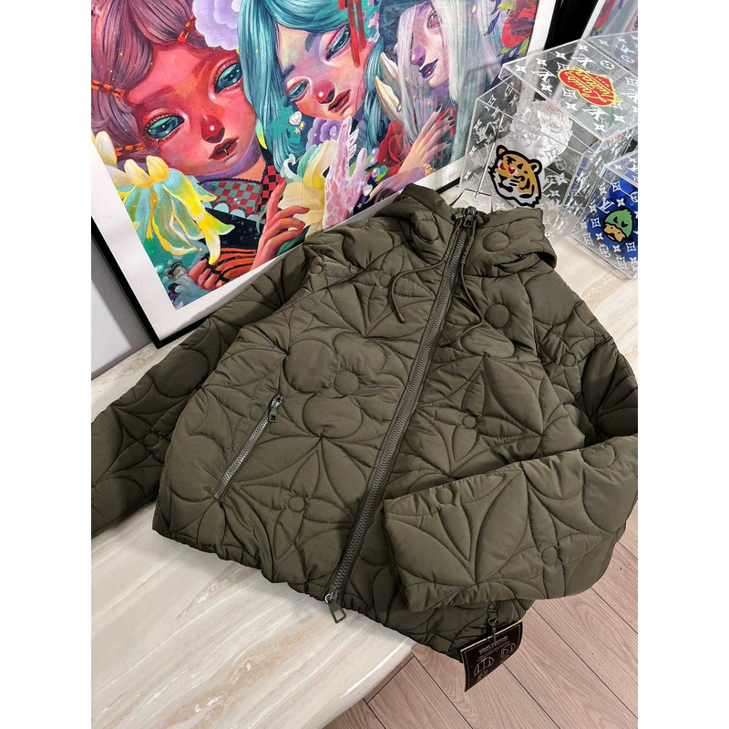l**is V*t*nlvse quilted hoodie navy green